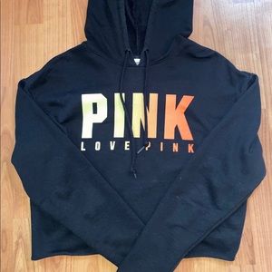 Vs pink cropped hoodie